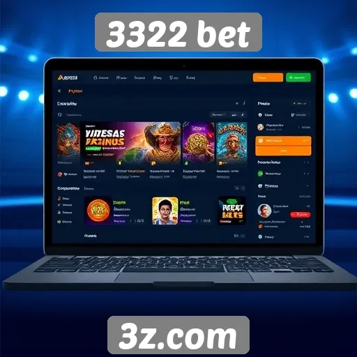 Avaliação da interface do usuário do site 3322 bet